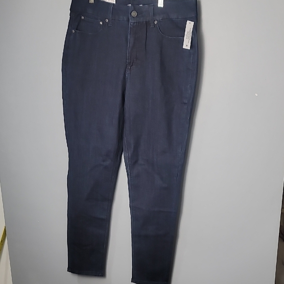 Seven7 Tummy Less Blue Skinny Leg High Rise Slimming Jeans - Picture 2 of 7